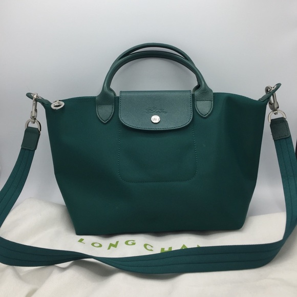 Longchamp Handbags - Longchamp Le Pliage Neo Emerald Tote Crossbody Bag